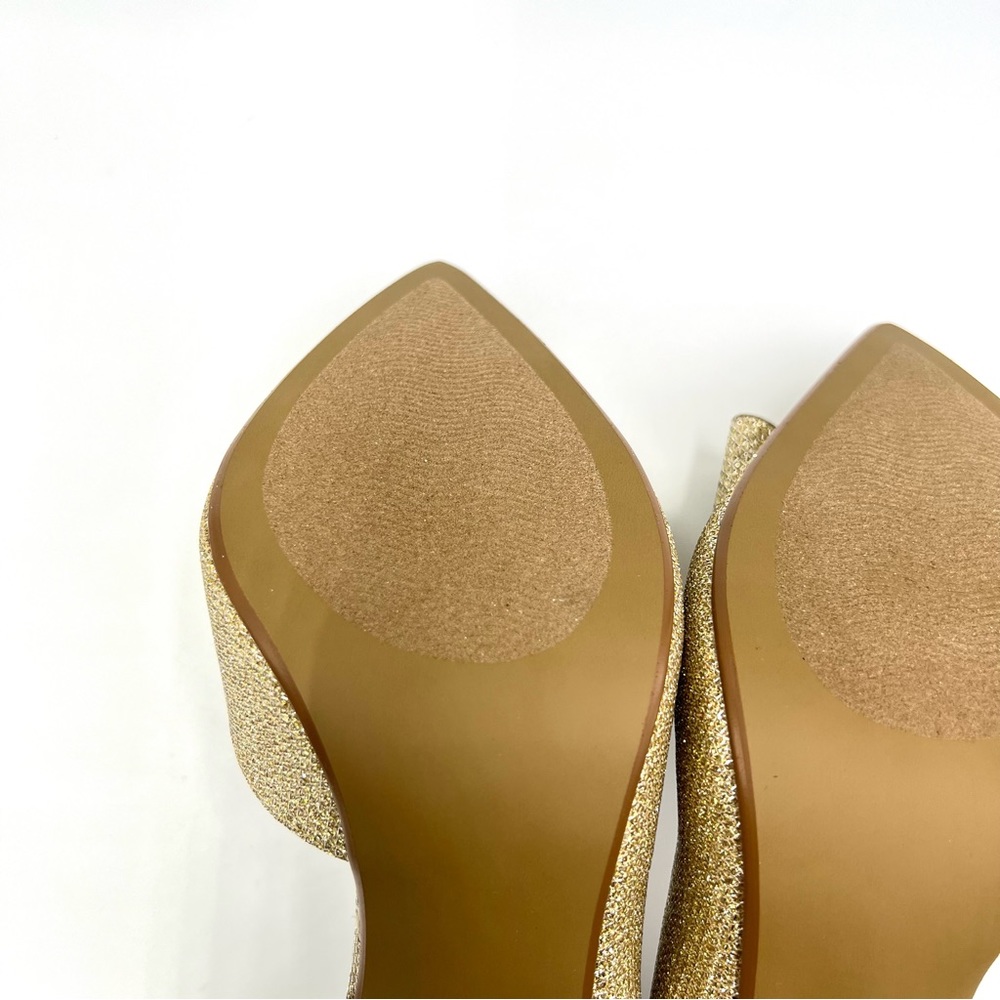 Betsey Johnson Womens Prince Metallic Gold D'Orsay Stiletto Heels Pumps Shoes - Picture 11 of 15